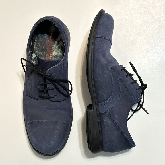 Camper Other - Camper Shoes US Mens Size 8 Oxford Derby Navy Blue Suede Leather Lace Up EU 41
